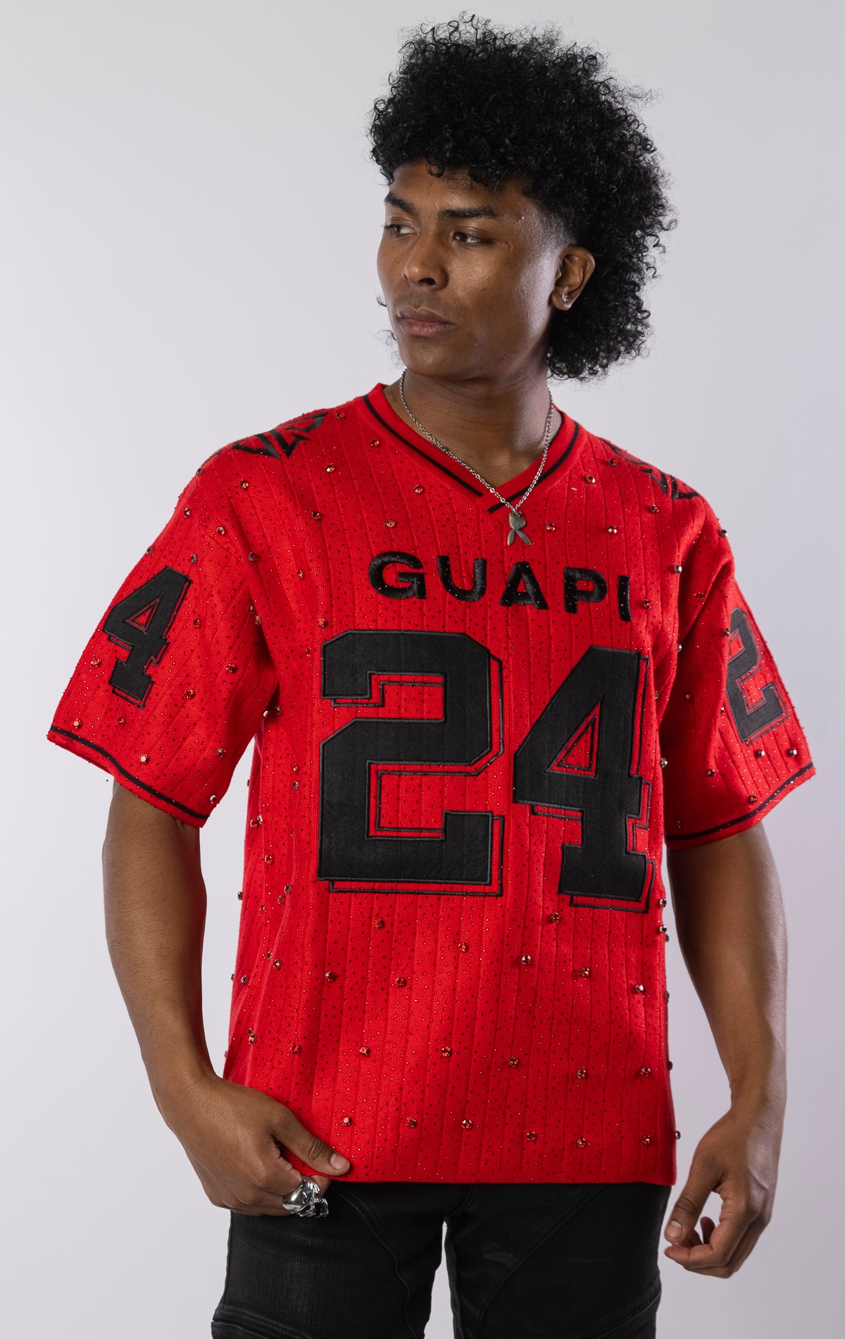 Embellished Football T-Shirt